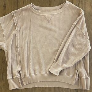 Women's Cream/Tan American eagle top